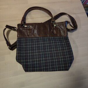 Carraigdonn bag - leather and plaid